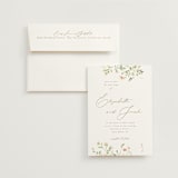 "Brynn" - Wedding Invitations in Toffee by Everett Paper Goods - Invitation with Envelope