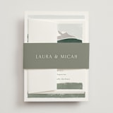 "Foothills" - Wedding Invitations in Grass by Alethea and Ruth - Assembled with Belly Band