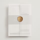 "Foothills" - Wedding Invitations in Grass by Alethea and Ruth - Assembled with Vellum Wrap and Wax Seal