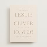 "Understated Elegance" - Wedding Invitations in Buttercream by Brandy Folse - Front