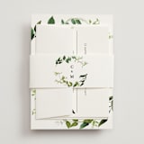 "Greenery" - Wedding Invitations in Fern by Susan Moyal - Assembled with Belly Band