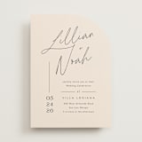 "Modern Aligned" - Wedding Invitations in Creampuff by Carolyn MacLaren - Front