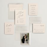 "Modern Aligned" - Wedding Invitations in Creampuff by Carolyn MacLaren - Invitation Suite
