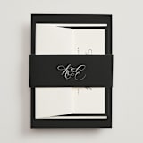 "schiacciata" - Wedding Invitations in Black Dahlia by chocomocacino - Assembled with Belly Band