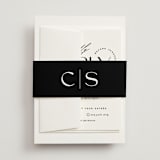 "Union Stack" - Wedding Invitations in Diamond by Jessica Corliss - Assembled with Belly Band