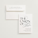 "Union Stack" - Wedding Invitations in Diamond by Jessica Corliss - Invitation with Envelope