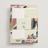 "flower press" - Wedding Invitations in Mauve by Peony Rose Design - Assembled with Belly Band