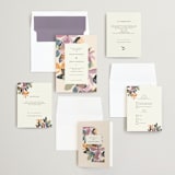 "flower press" - Wedding Invitations in Mauve by Peony Rose Design - Invitation Suite