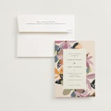 "flower press" - Wedding Invitations in Mauve by Peony Rose Design - Invitation with Envelope