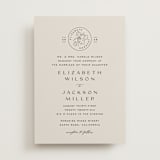 "Wine Label" - Wedding Invitations in Stone by Owl and Toad - Front