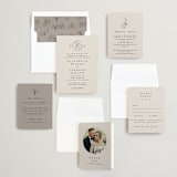 "Wine Label" - Wedding Invitations in Stone by Owl and Toad - Invitation Suite