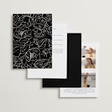"Contour" - Wedding Invitations in Ecru by Erica Krystek - Back of Card Options