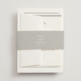 "Overlay" - Wedding Invitations in Dove by Meggy Masters - Assembled with Belly Band
