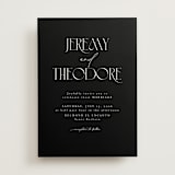 "Black-Tie" - Wedding Invitations in Noir by Benita Crandall - Front