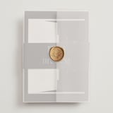 "Black-Tie" - Wedding Invitations in Noir by Benita Crandall - Assembled with Vellum Wrap and Wax Seal