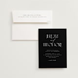 "Black-Tie" - Wedding Invitations in Noir by Benita Crandall - Invitation with Envelope