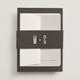 "Film" - Wedding Invitations in Coffee by JoAnn Jinks - Assembled with Belly Band