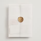 "gentleness" - Wedding Invitations in Sand by Sumak Studio - Assembled with Vellum Wrap and Wax Seal