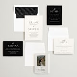"Bold Elegance" - Wedding Invitations in Snow by Katherine Moynagh - Invitation Suite