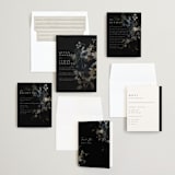"Vintage Botanical" - Wedding Invitations in Midnight by Grace Kreinbrink - Invitation Suite