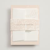 "Classic Lux" - Wedding Invitations in Blush by Stacey Day - Assembled with Belly Band