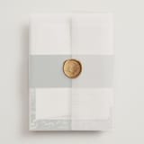 "winter's edge" - Wedding Invitations in Alpine by Eric Clegg - Assembled with Vellum Wrap and Wax Seal