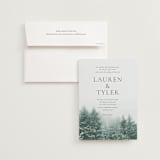"winter's edge" - Wedding Invitations in Alpine by Eric Clegg - Invitation with Envelope