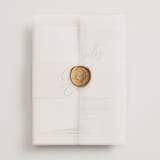 "Vision of Love" - Wedding Invitations in First Kiss by Design Lotus - Assembled with Vellum Wrap and Wax Seal