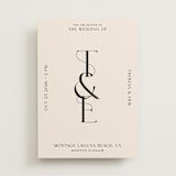 "Engraved" - Wedding Invitations in Charcoal by Claudia Orengo - Front