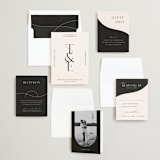 "Engraved" - Wedding Invitations in Charcoal by Claudia Orengo - Invitation Suite