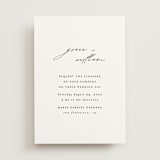 "Delicate Script" - Wedding Invitations in Cotton by Angela Thompson - Front