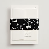 "Paire" - Wedding Invitations in Tuxedo by Kate Ahn - Assembled with Belly Band