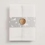 "Paire" - Wedding Invitations in Tuxedo by Kate Ahn - Assembled with Vellum Wrap and Wax Seal