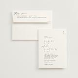 "Paire" - Wedding Invitations in Tuxedo by Kate Ahn - Invitation with Envelope