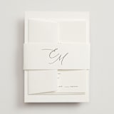 "Corner" - Wedding Invitations in Silk by Kelly Schmidt - Assembled with Belly Band