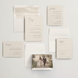 "Corner" - Wedding Invitations in Linen by Kelly Schmidt - Invitation Suite