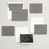 "The Ultimate After Party" - Wedding Invitations in Fog by Becky Nimoy - Invitation Suite