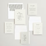 "Cadence" - Wedding Invitations in Ivory by Jennifer Wick - Invitation Suite