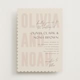 "Salted" - Wedding Invitations in Blush by Pixel and Hank - Front