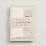 "Salted" - Wedding Invitations in Blush by Pixel and Hank - Assembled with Belly Band