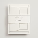 "Warm affection" - Wedding Invitations in Cotton by Stacey Meacham - Assembled with Belly Band