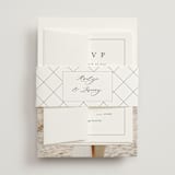 "Minimalist Photo" - Wedding Invitations in Ivory by Nicole Walsh - Assembled with Belly Band
