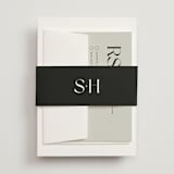 "Carino" - Wedding Invitations in Brise by Pati Cascino - Assembled with Belly Band