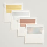 "Daybreak" - Wedding Invitations in Dove by Olivia Kanaley Inman - Envelope Liner Options