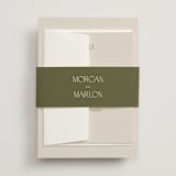 "Eisin" - Wedding Invitations in Vanilla Bean by Pati Cascino - Assembled with Belly Band