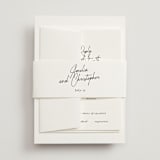 "Opera" - Wedding Invitations in Tuxedo by Jackie Mangiolino - Assembled with Belly Band