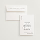 "Aligning" - Wedding Invitations in Tuxedo by Genna Blackburn - Invitation with Envelope
