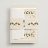 "Flutter" - Wedding Invitations in Sunset by Jen Owens - Assembled with Belly Band