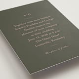 "Simple Type" - Wedding Invitations in Olive Branch by Stacey Meacham - Detail
