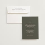 "Simple Type" - Wedding Invitations in Olive Branch by Stacey Meacham - Invitation with Envelope